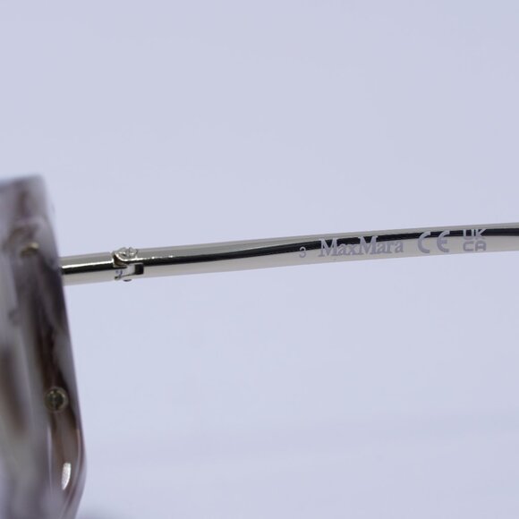 MaxMara MALIBU10 MM0080 60G Sunglasses Beige Oval Frame, Brown Lenses - Picture 9 of 10